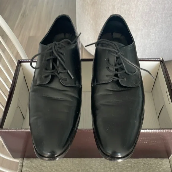 Black leather oxfords, worn once! Amapo Men main image 3